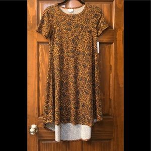 NWT LuLaRoe Carly Dress- Bronze Orange  Triangle